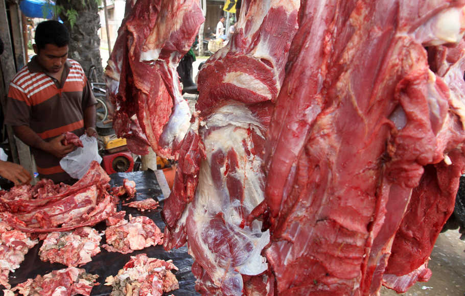 menghilangkan bakteri daging sapi